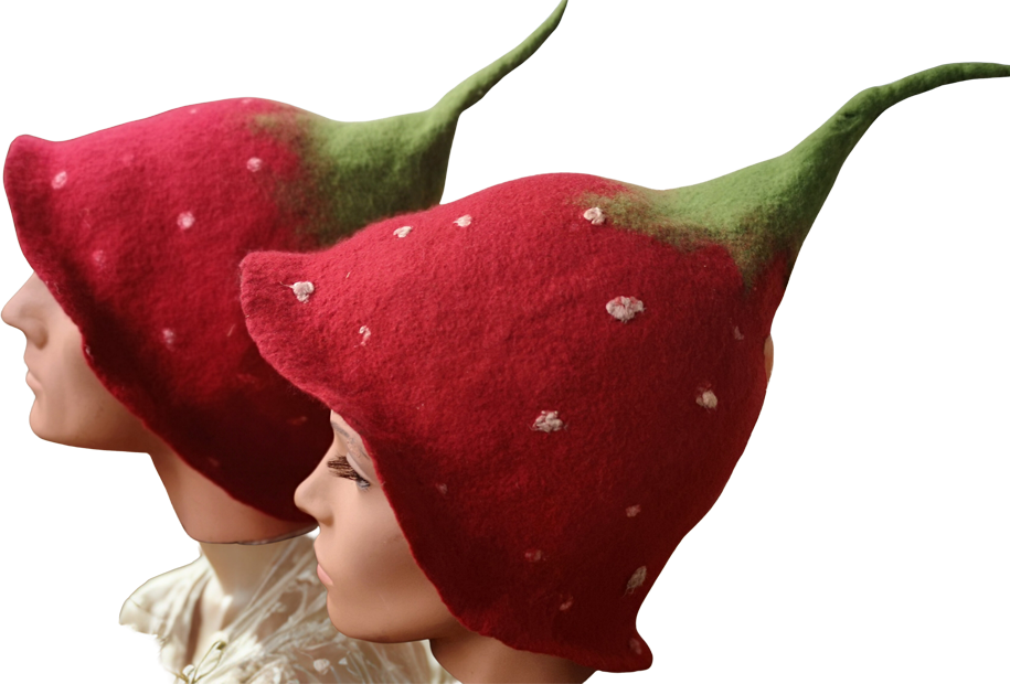 Szaunasapkák, babacipők, nemezholmik, táskák, sálak, kesztyűk és díszek