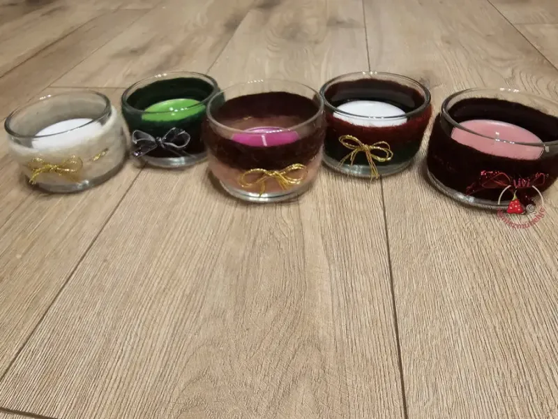 Karácsonyi díszek - mécsesek nemezelt kabátkában3_eredmény Karácsonyi díszek - mécsesek nemezelt kabátkában3_eredmény